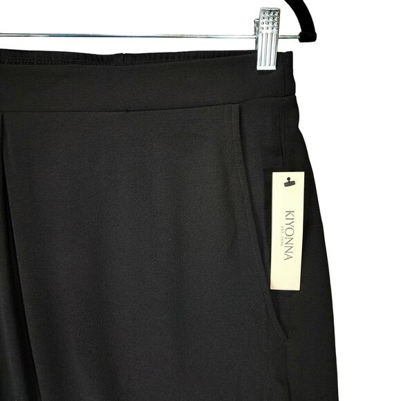 Kiyonna Wide Leg Trouser Pant sz 4X Women Black Palazzo Flowy Pockets Pleats NEW - Picture 9 of 11